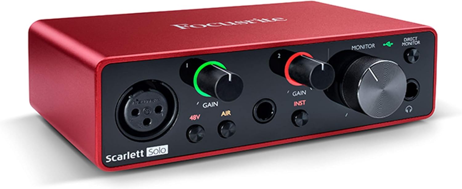 Focusrite Scarlett Solo 3rd Gen – Hi-Z, Previo limpio